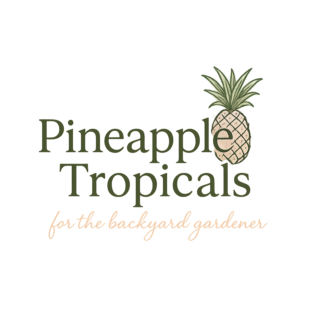 Pineapple Tropicals logo for the backyard gardener.
